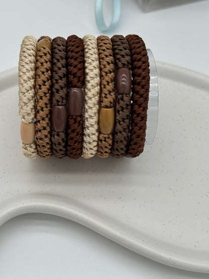 1 Stet, 10 Stk. Haargummis – Sanfte & elastische Haarbänder für jeden Tag