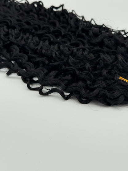 2 Stk. Water Wave Crochet Haare - Bio Protein Fiber, 1B