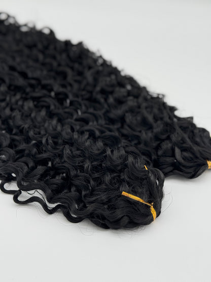 2 Stk. Water Wave Crochet Haare - Bio Protein Fiber, 1B