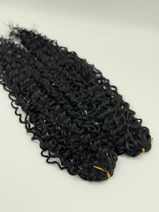 2 Stk. Water Wave Crochet Haare - Bio Protein Fiber, 1B