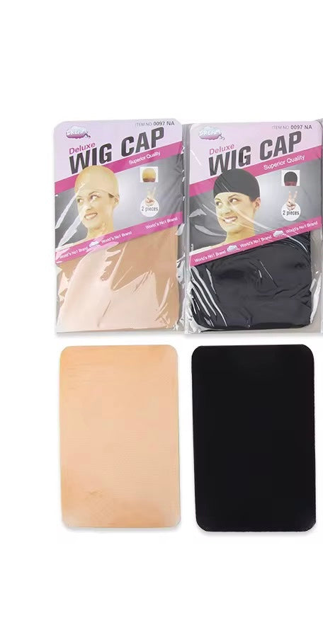 1 Set, 1x doppelseitig Kantenkontrolle Haarbürste, 1x Elastisches Band, 1x Rasiermesserkamm und 4 Stk. Wig Cap