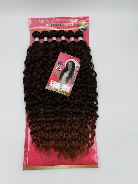 Locken Haarbundles - Proteinfaser, One-Pack Lösung, 200 % Dichte, (1 Set), T1B/30