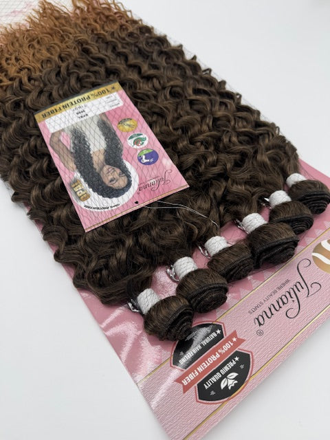 Locken Haarbundles - Proteinfaser, One-Pack Lösung, 200 % Dichte, (1 Set), T1B/27