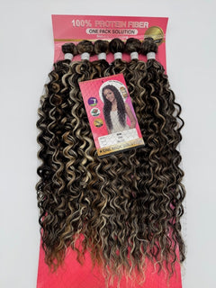 Locken Haarbundles - Proteinfaser, One-Pack Lösung, 200 % Dichte, (1 Set), SP4/27/613