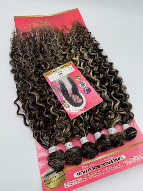 Locken Haarbundles - Proteinfaser, One-Pack Lösung, 200 % Dichte, (1 Set), SP4/27/613