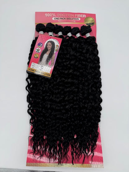 1 Stk. Afro Locken Haarbundles - Proteinfaser, One-Pack Lösung, 200 % Dichte, 1B