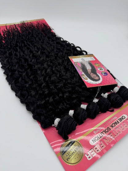 1 Stk. Afro Locken Haarbundles - Proteinfaser, One-Pack Lösung, 200 % Dichte, 1B