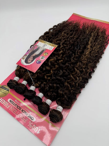 1 Stk. Afro Locken Haarbundles - Proteinfaser, One-Pack Lösung, 200 % Dichte, SP2/6/27