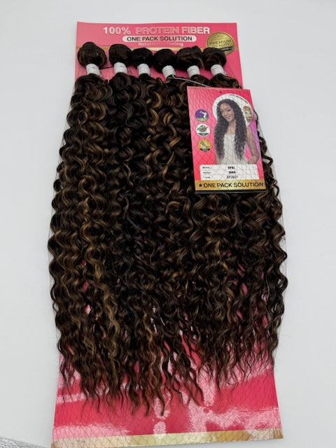 Locken Haarbundles - Proteinfaser, One-Pack Lösung, 200 % Dichte, (1 Set), SP2/6/27
