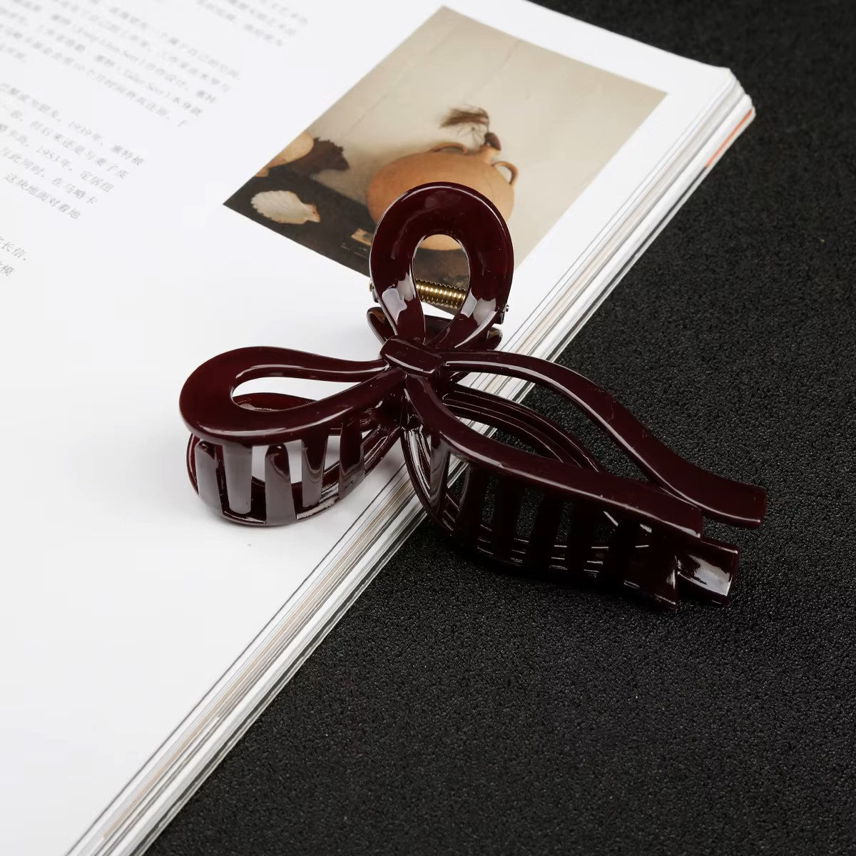 3 Stk. Schleifen-Haarklammer für Frauen – Elegante Haarspange aus Harz