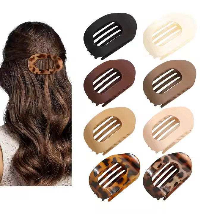 5 Stk. Vintage Haarclips – Matte geometrische Haarklammern im Entenschnabel-Design