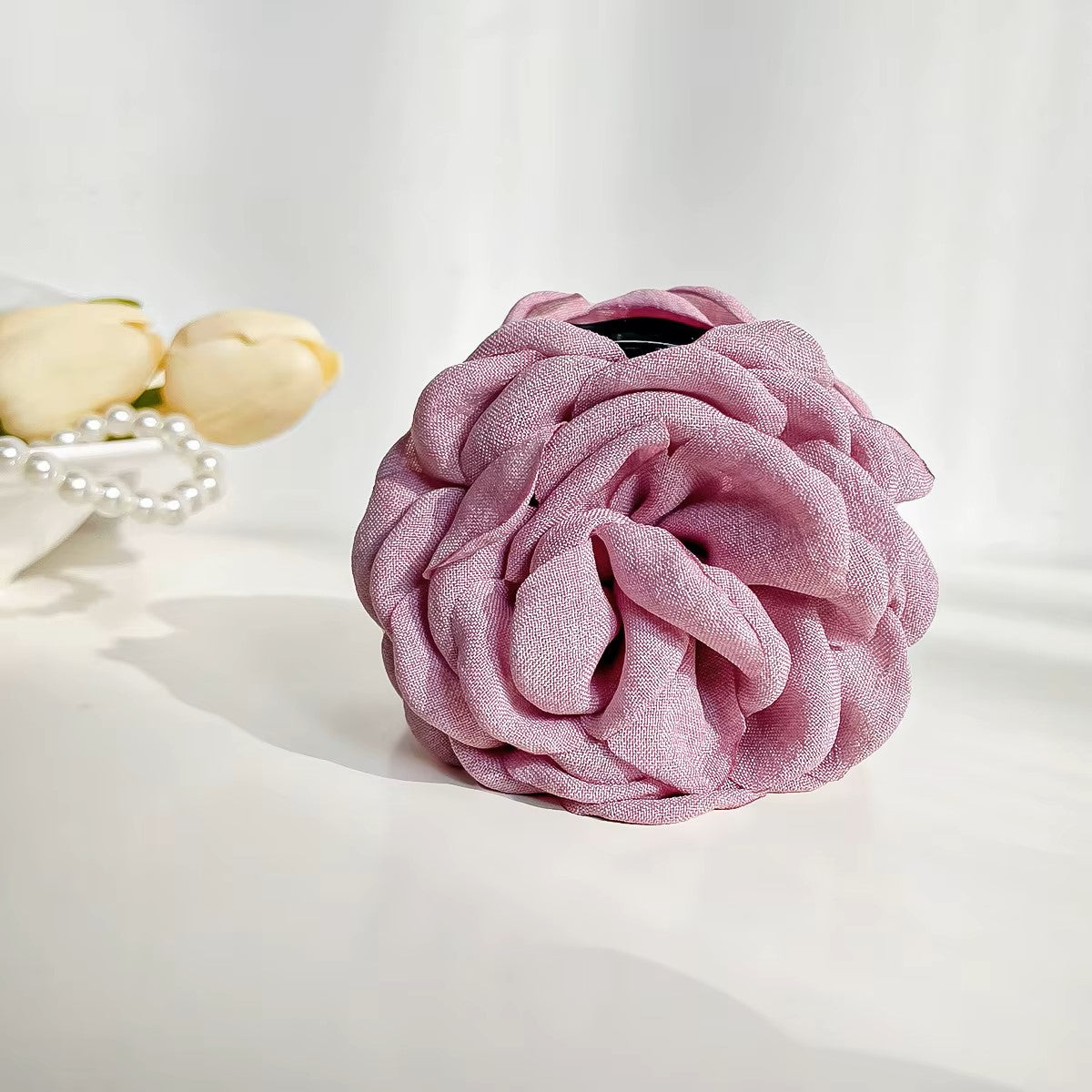 2 Stk. Rose Flower Haarklammer – 8,5 cm einfarbige Blumen Haarspange