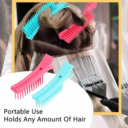 2 Stück 2 In 1 Haarspangenkamm Haarclips zum Stylen und Schneiden