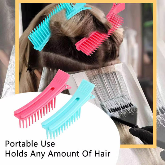 2 Stück 2 In 1 Haarspangenkamm Haarclips zum Stylen und Schneiden