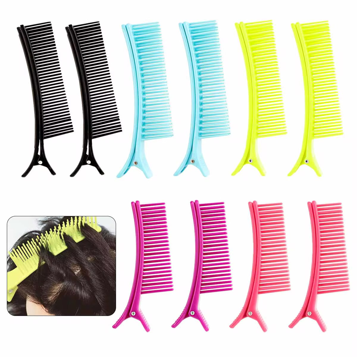 2 Stk. Abteilklammern Friseur – Profi-Haarclips für präzises Abteilen