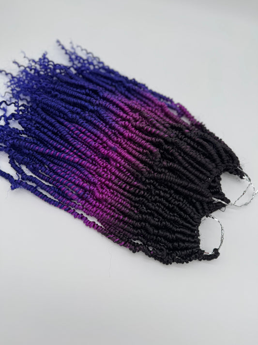 3x Bomb Twist – Antibakterielle Twist-Extensions für voluminöse Styles, Wiederverwendbar, 1B/Purple/Blue