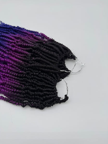 3x Bomb Twist – Antibakterielle Twist-Extensions für voluminöse Styles, Wiederverwendbar, 1B/Purple/Blue