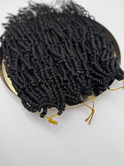 3x Bomb Twist – Antibakterielle Twist-Extensions für voluminöse Styles, Wiederverwendbar, 1B