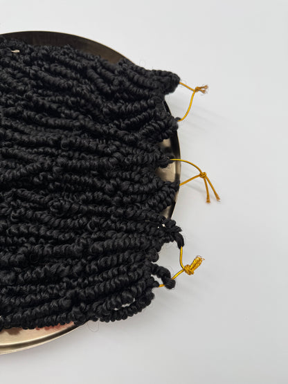 3x Bomb Twist – Antibakterielle Twist-Extensions für voluminöse Styles, Wiederverwendbar, 1B
