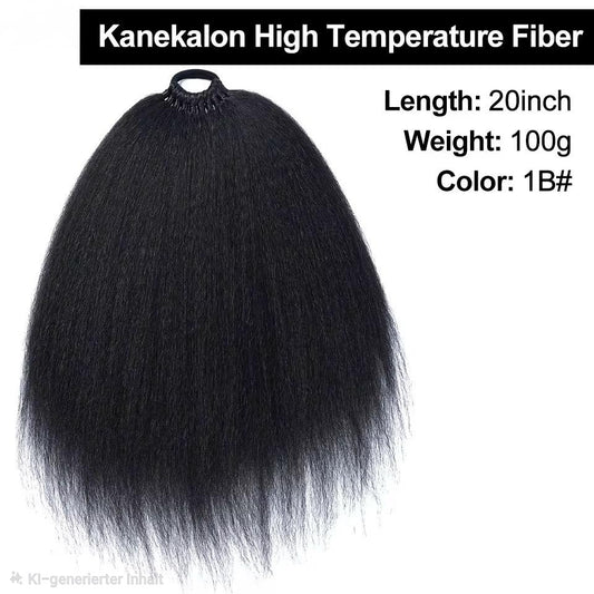 2x Afro Kinky Crochet Hair – Natürliches Volumen mit authentischer Textur, 1B