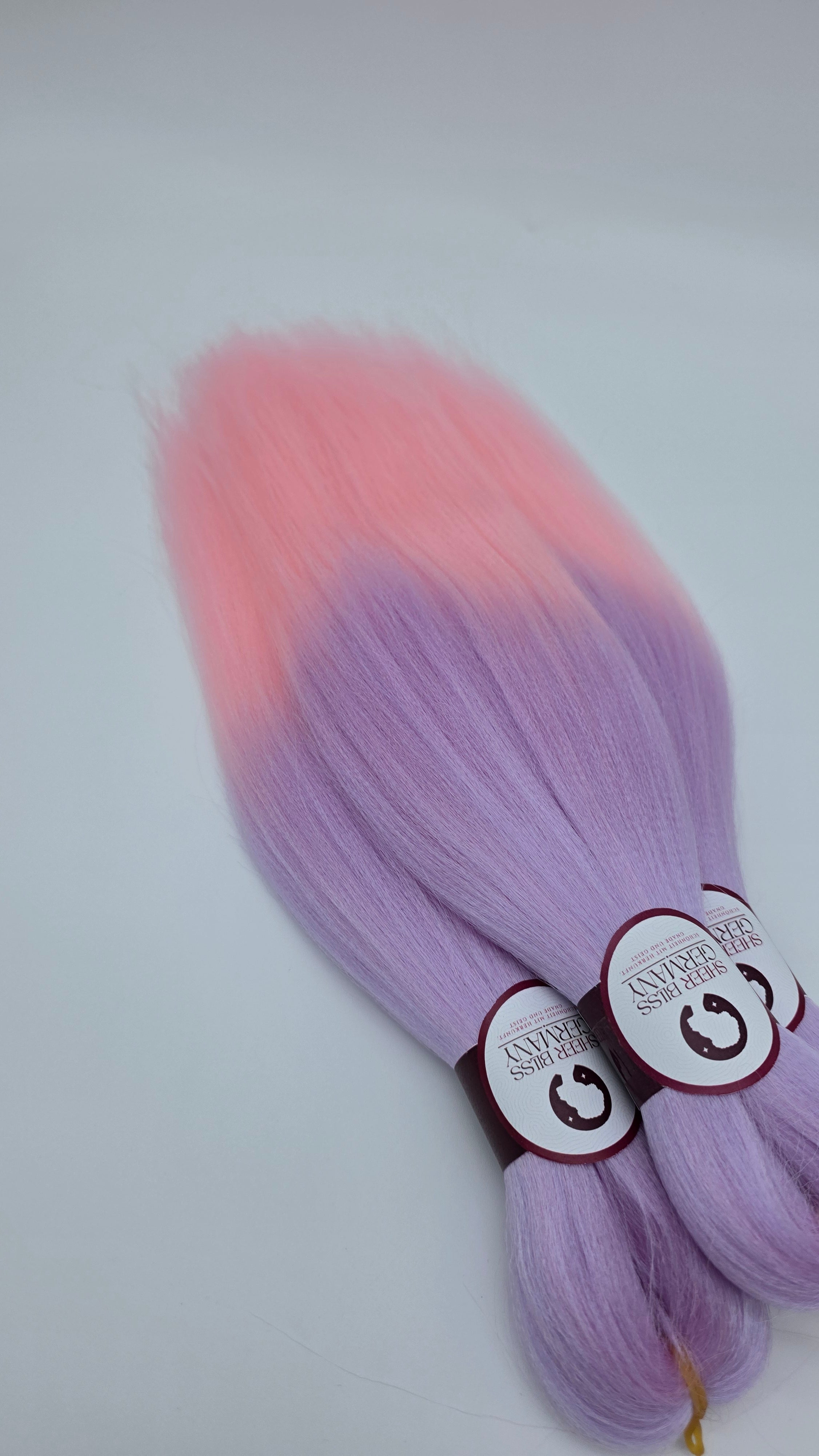 Exklusives Kinder-Flechthaare, Flieder Rosé (3er Set)